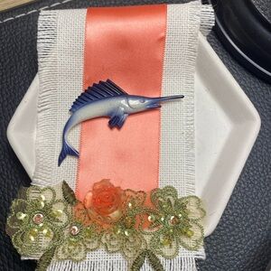 Vintage swordfish brooch